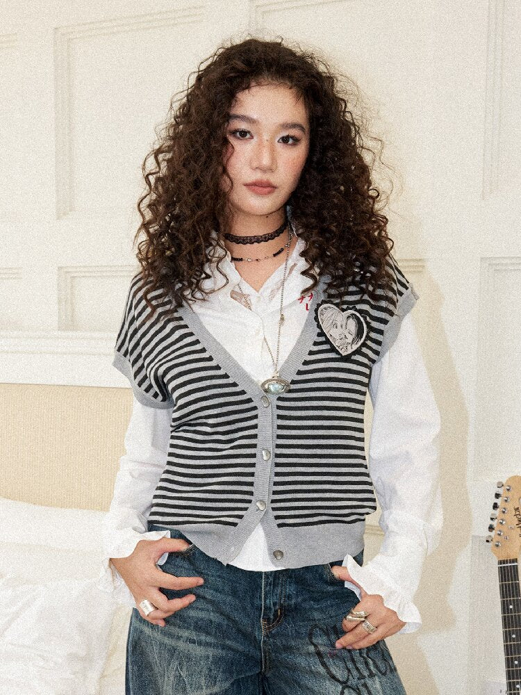Old-Fashioned Woolen Knit Vest【s0000017901】