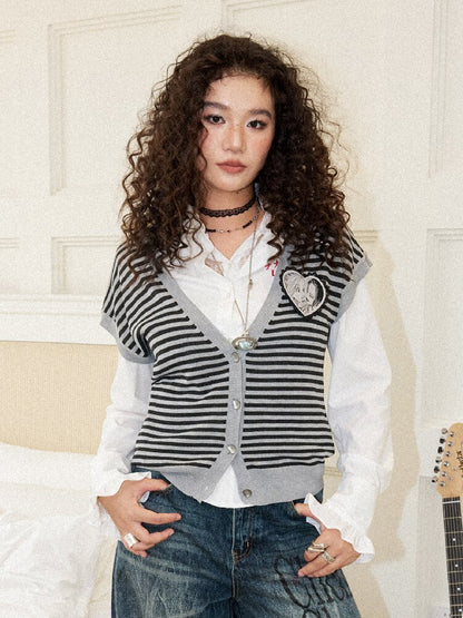 Old-Fashioned Woolen Knit Vest【s0000017901】
