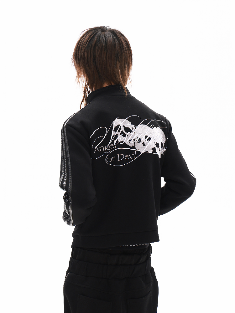 Dark Leather Skull Stand Collar Jacket【s0000018340】
