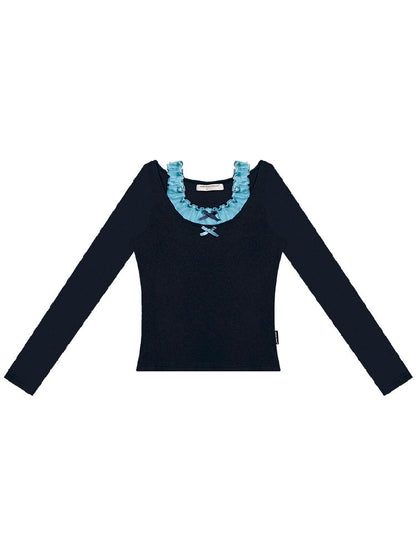 Ballet Style Knitted Bottom Shirt【s0000011508】