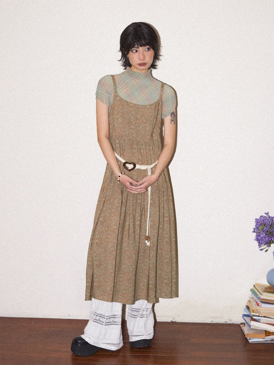 Floral Printed Halter Dress【s0000008819】