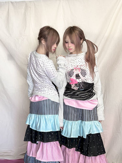 Dream Memory Island Polka Dot Slim Top【s0000011952】