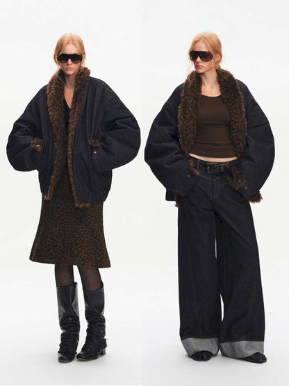 French Lamb Wool Cropped Jacket【s0000015056】