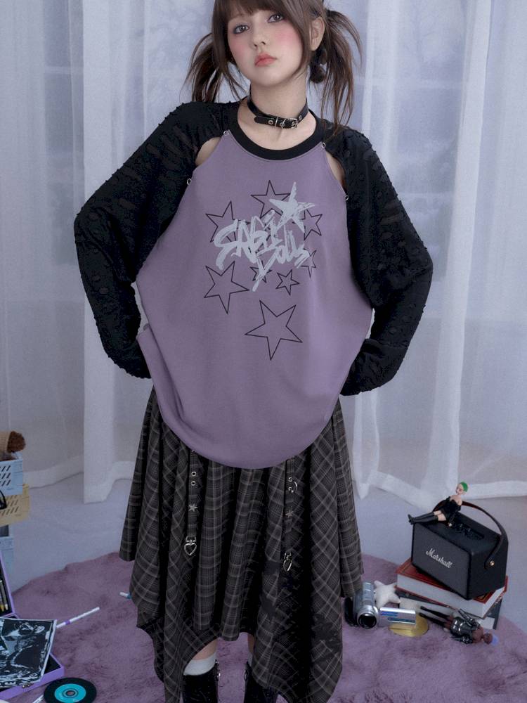 Raglan Sleeve Loose Fit T-Shirt【s0000014363】