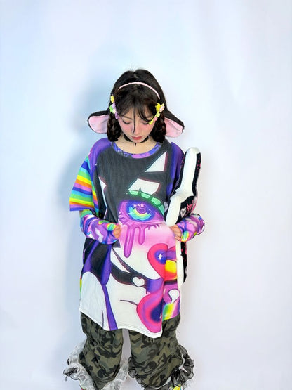 Cartoon Print Short Sleeve Tee【s0000013734】