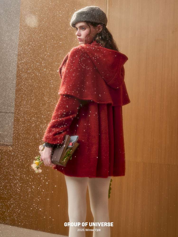 Christmas New Year Woolen Cloak Two-Piece【s0000014892】