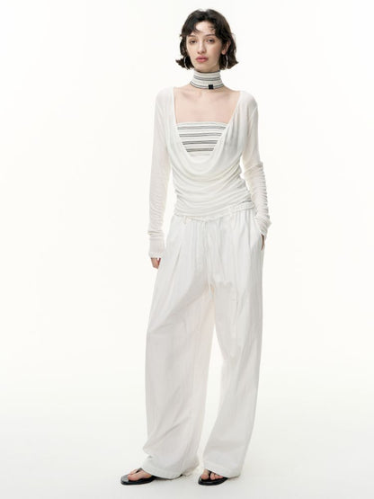 Tencel Lycra swing collar bottoming shirt【s0000013743】