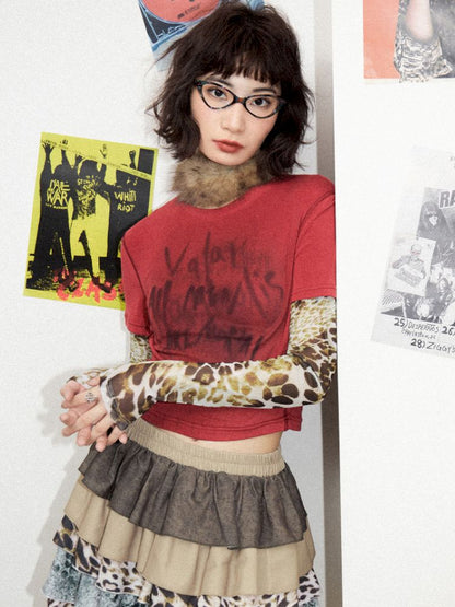 Fake two pieces long-sleeved T-shirt【s0000012274】