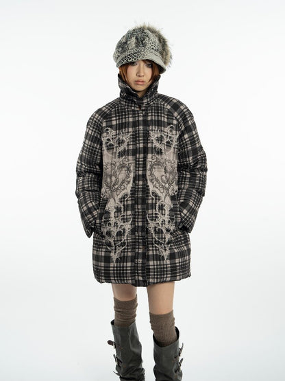 Retro Plaid Bear Love Down Jacket【s0000018077】