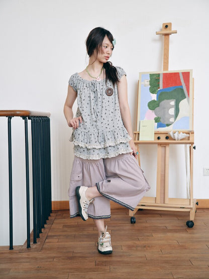 Patchwork Print Polo T-Shirt Top【s0000018716】