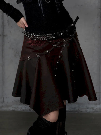 Asymmetrical Suede Skirt【s0000014111】