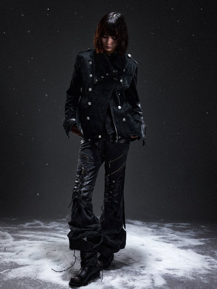Dark Court Suede Slim Jacket【s0000019296】