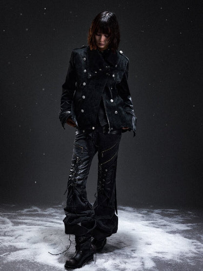 Dark Court Suede Slim Jacket【s0000019296】