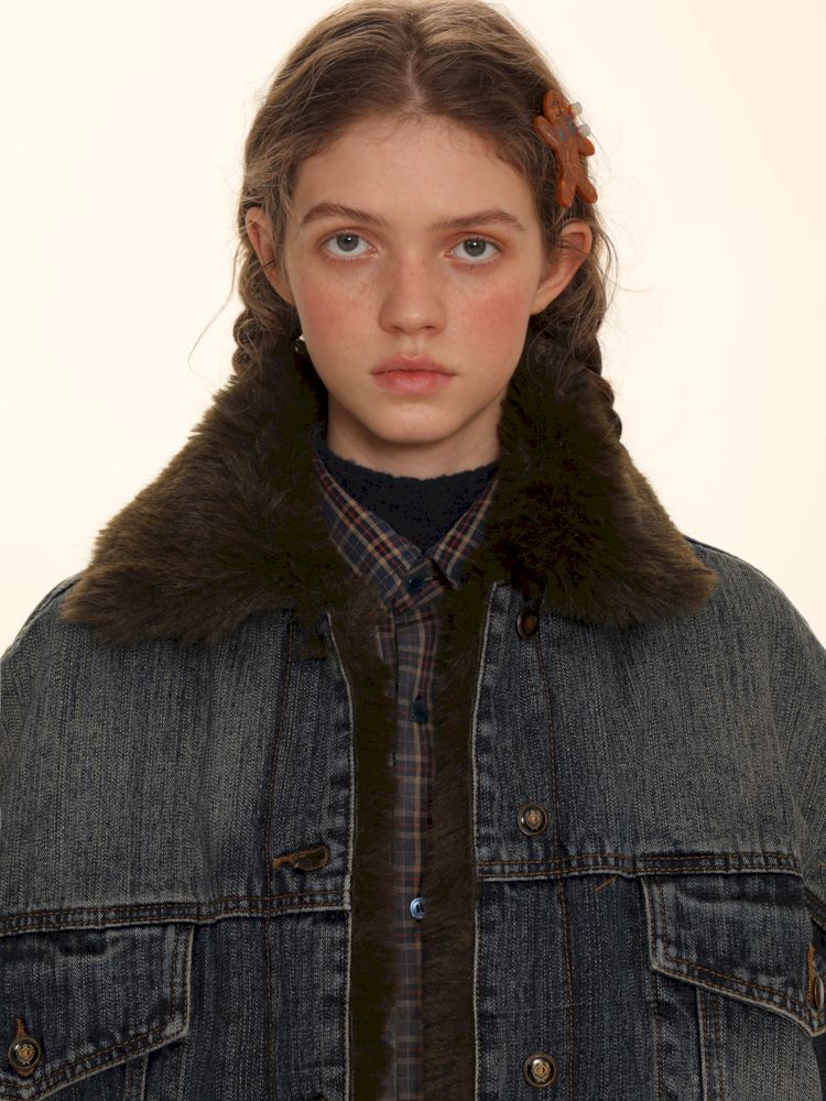 Fluffy loose warm cotton jacket 【s0000006005】