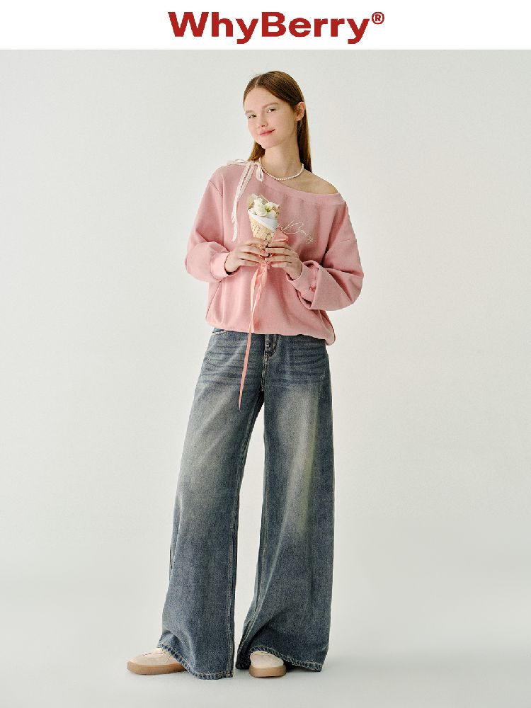 Old silhouette retro high-waisted jeans 【s0000011974】