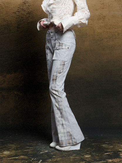 Double Waistband Drilling Decoration Pants【s0000011810】