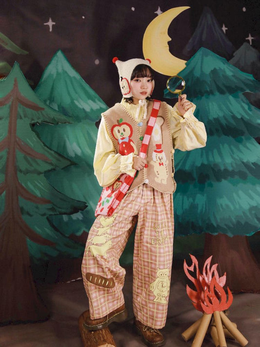 Bremen Illustration Print Wide Leg Pants【s0000005681】