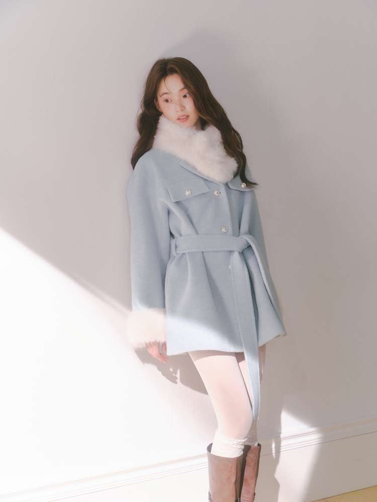 Mid-Length Wool Blend Jacket【s0000014608】