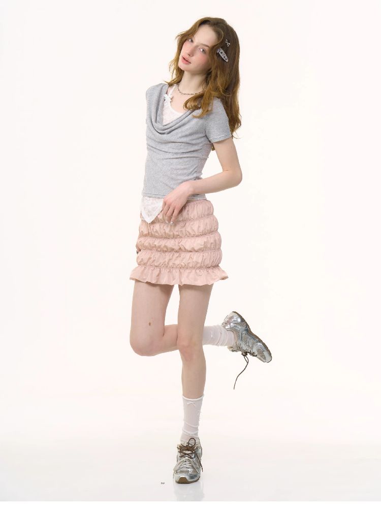 Lace Straps Short Sleeve T-shirt【s0000012254】