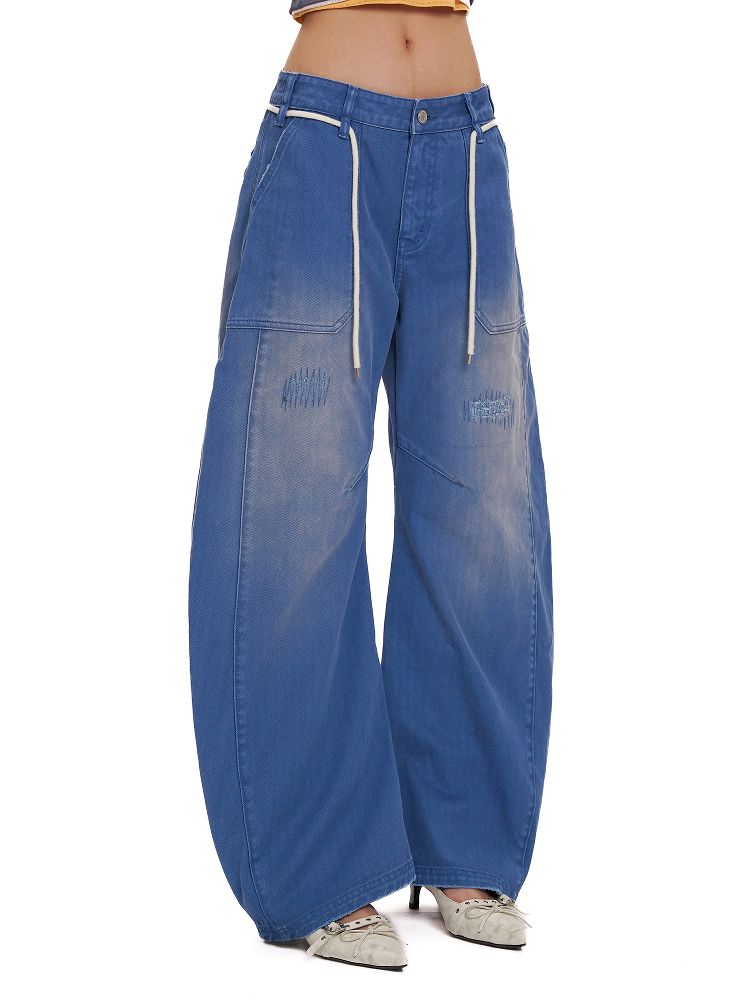 Washed Machete Wide Leg Pants【s0000012524】