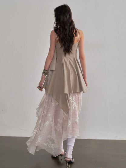 Embroidery Stitching Layered Sundress【s0000015702】