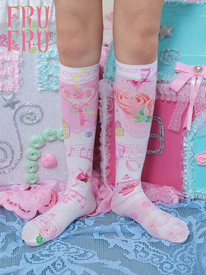 Vintage Print Breathable Socks【s0000017459】