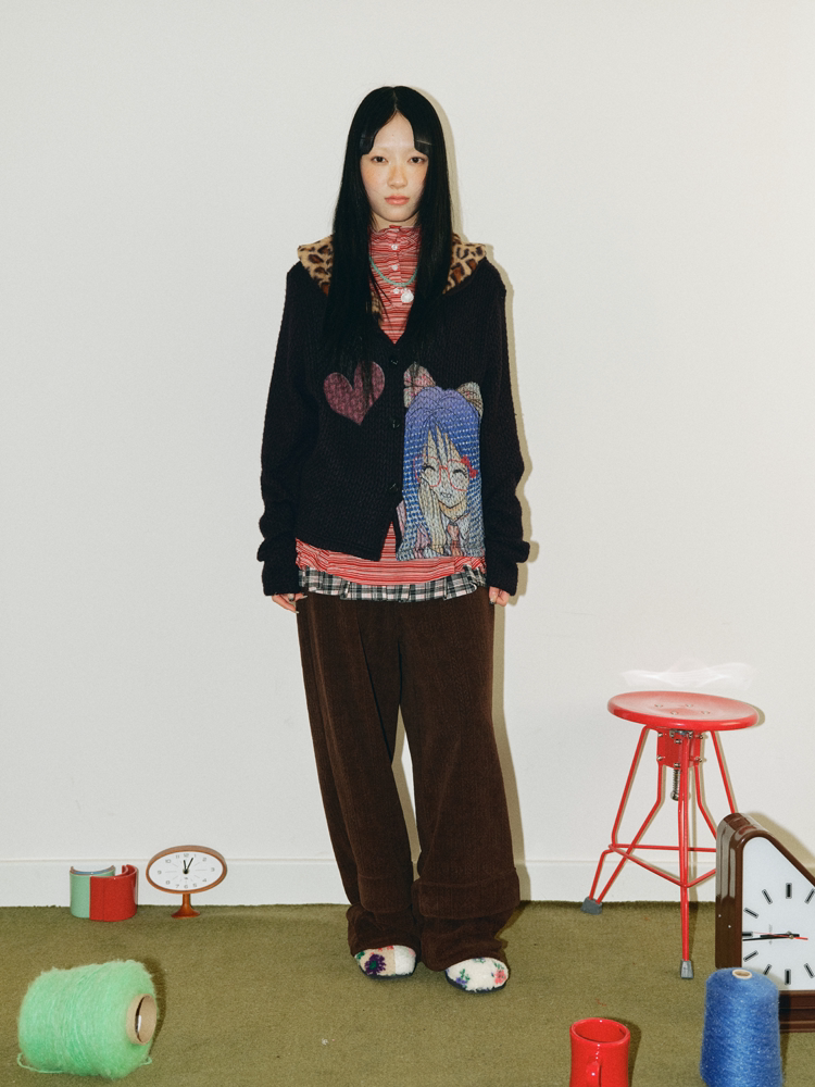 Bishoujo Print Chunky Knit Cardigan【s0000018690】