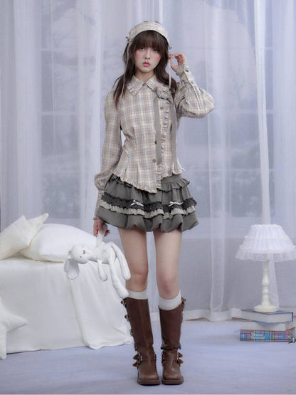 Bow flower bud skirt【s0000014375】