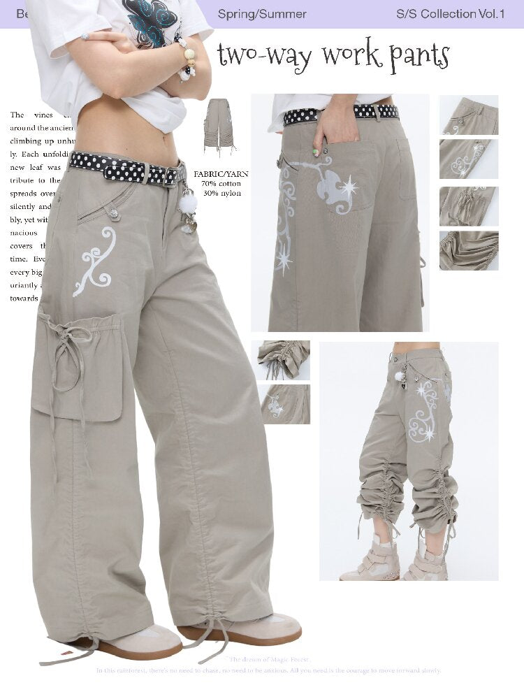 Vine Shirring Pleats Cargo Pants【s0000016376】