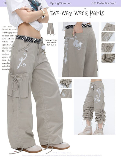 Vine Shirring Pleats Cargo Pants【s0000016376】