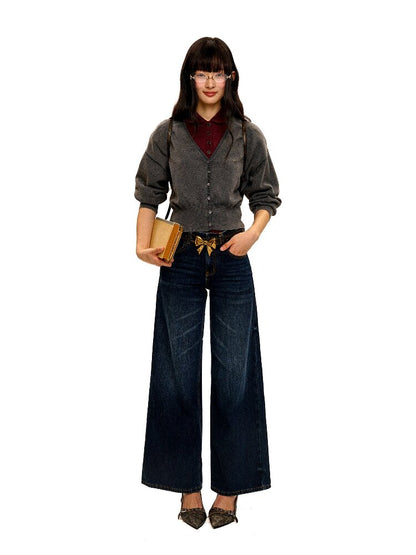 Contrast Linear Straight Jeans【s0000016422】