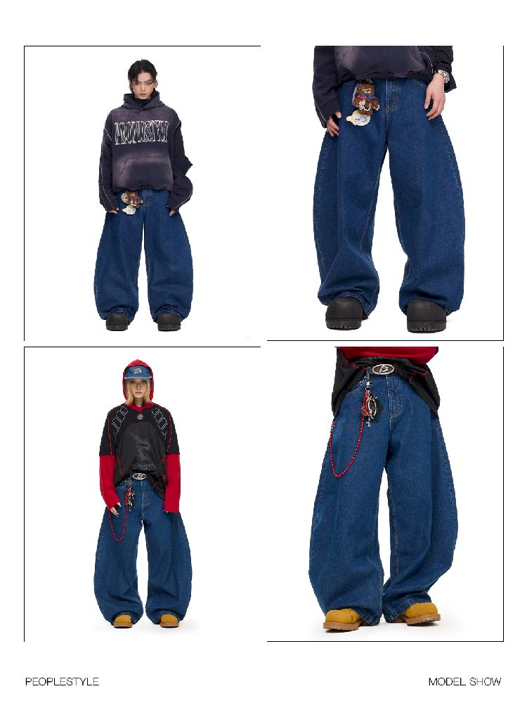 Aged Machete Wide Leg Jeans【s0000011699】