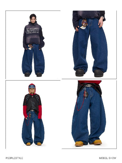 Aged Machete Wide Leg Jeans【s0000011699】