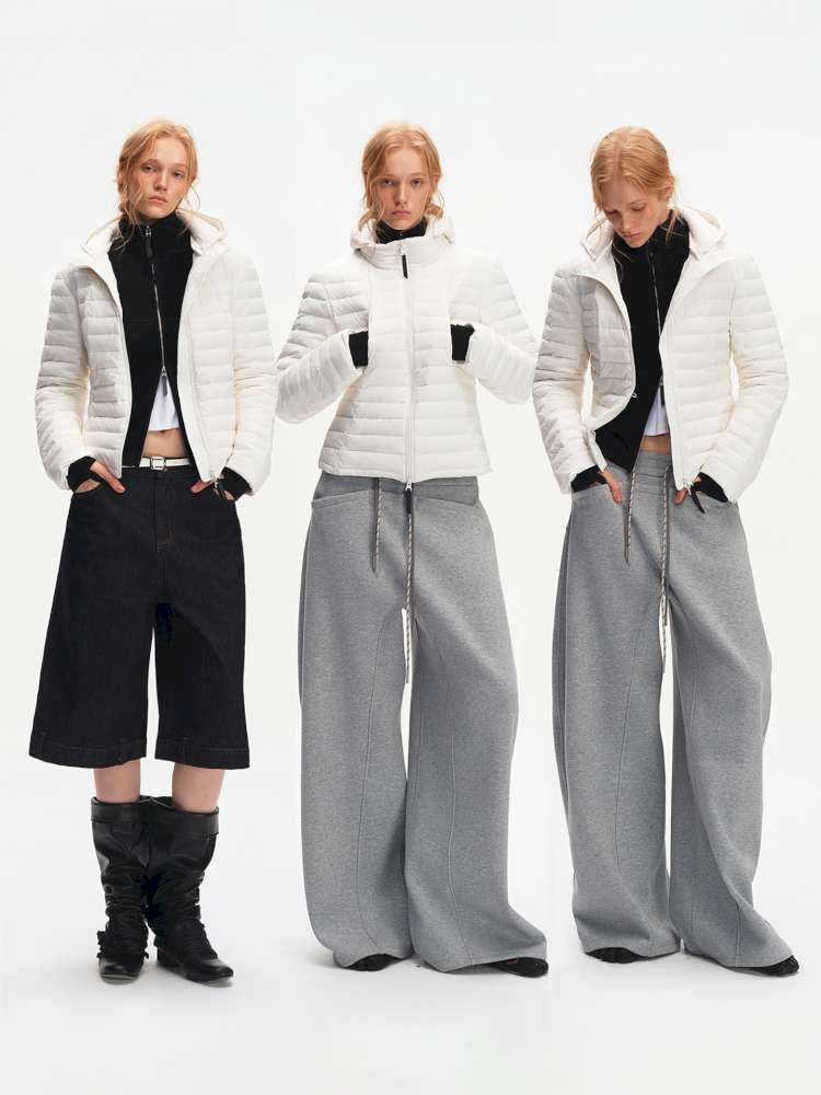 Pork Rib Hooded 90 Down Slim Jacket【s0000014879】