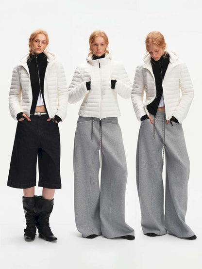 Pork Rib Hooded 90 Down Slim Jacket【s0000014879】