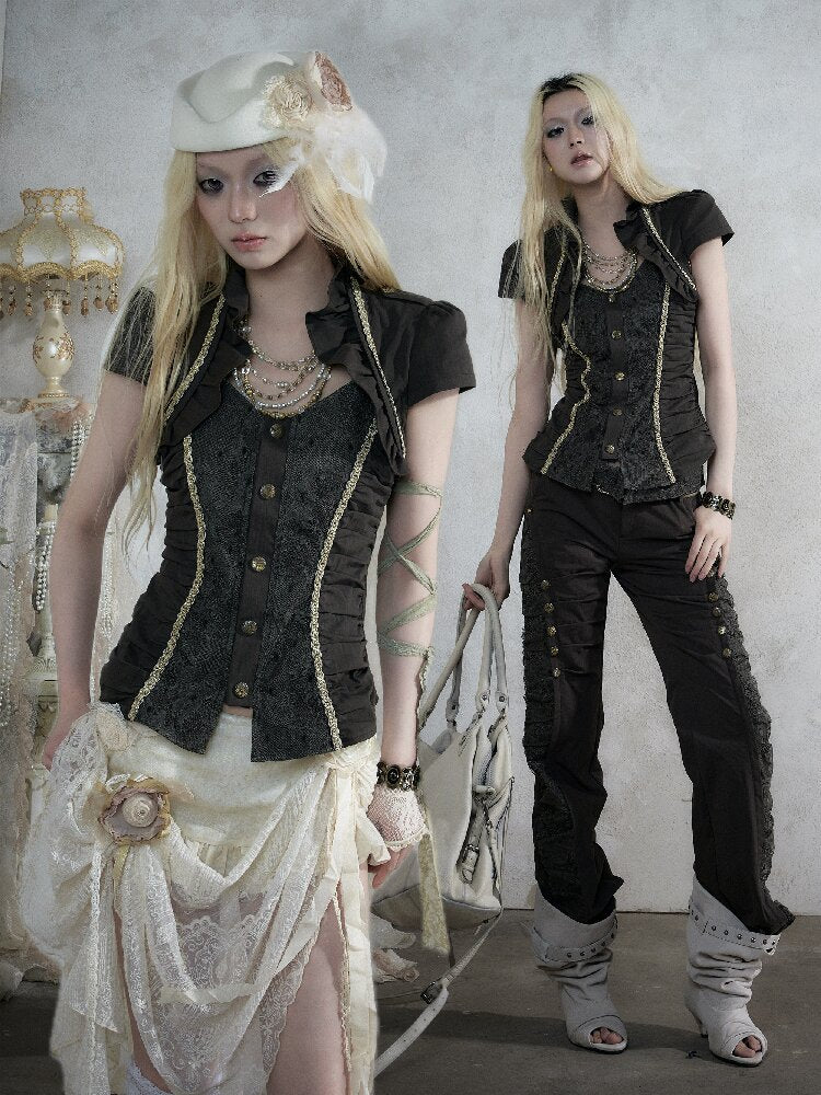 Medieval Heavy Work Lace Shirt【s0000017985】