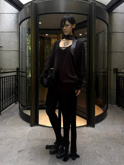 Tassel Bat Sleeve Youcos Top【s0000019003】