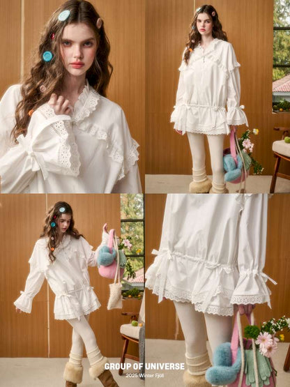 Organic Cotton Embroidery Patchwork Lace Dress【s0000014888】