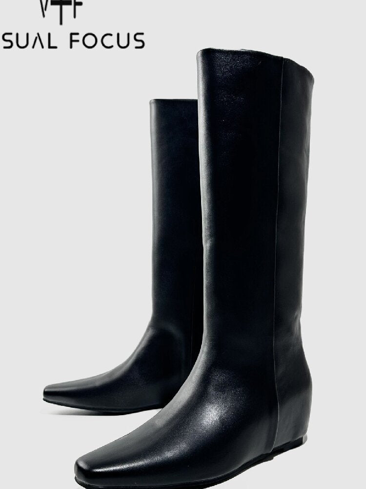 Retro Square Toe Knight Boots【s0000015722】