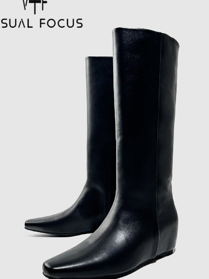 Retro Square Toe Knight Boots【s0000015722】