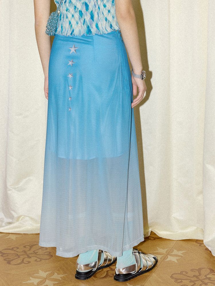 Gradient mesh half-skirt【s0000012300】