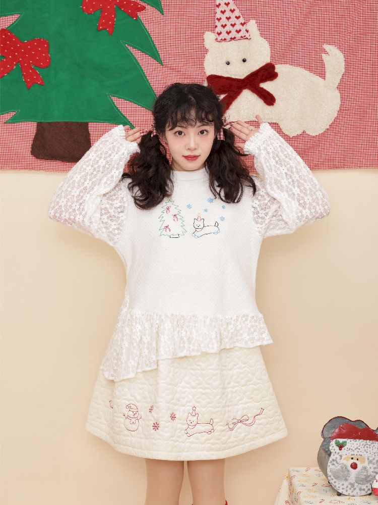 Doll Collar Cotton Half Skirt Set【s0000011201】