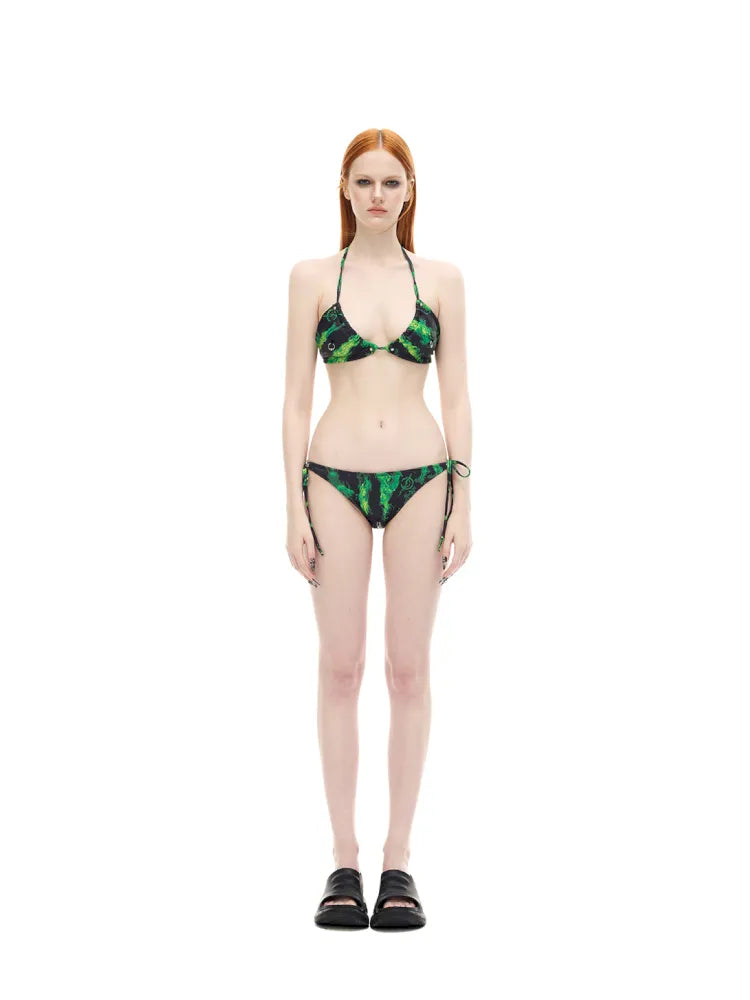 Moon Flame Fluorescent Green Swimsuit【s0000014006】