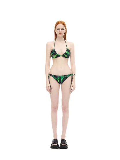 Moon Flame Fluorescent Green Swimsuit【s0000014006】