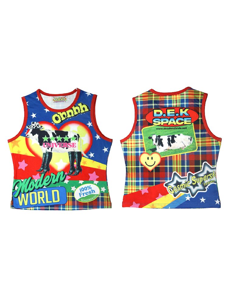 American Print Stretch Slim Vest【s0000016698】