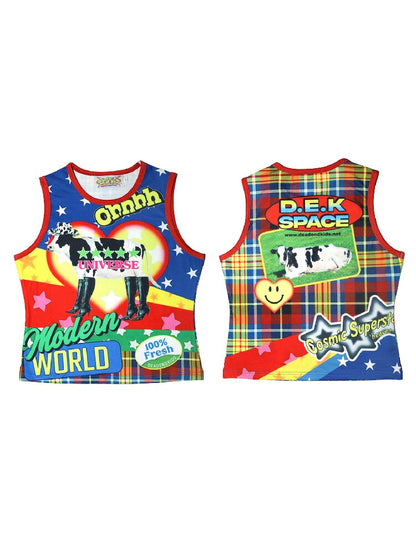 American Print Stretch Slim Vest【s0000016698】