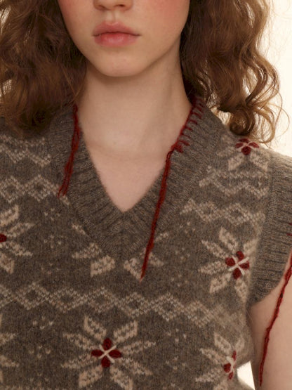 Snowflakev-Neck 니트 언더 셔츠 [S0000006009]