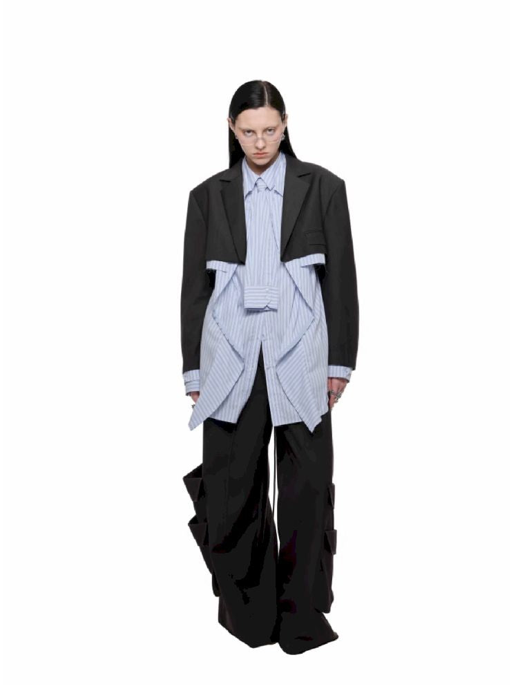 Ultra Short Gray Blazer【s0000011622】