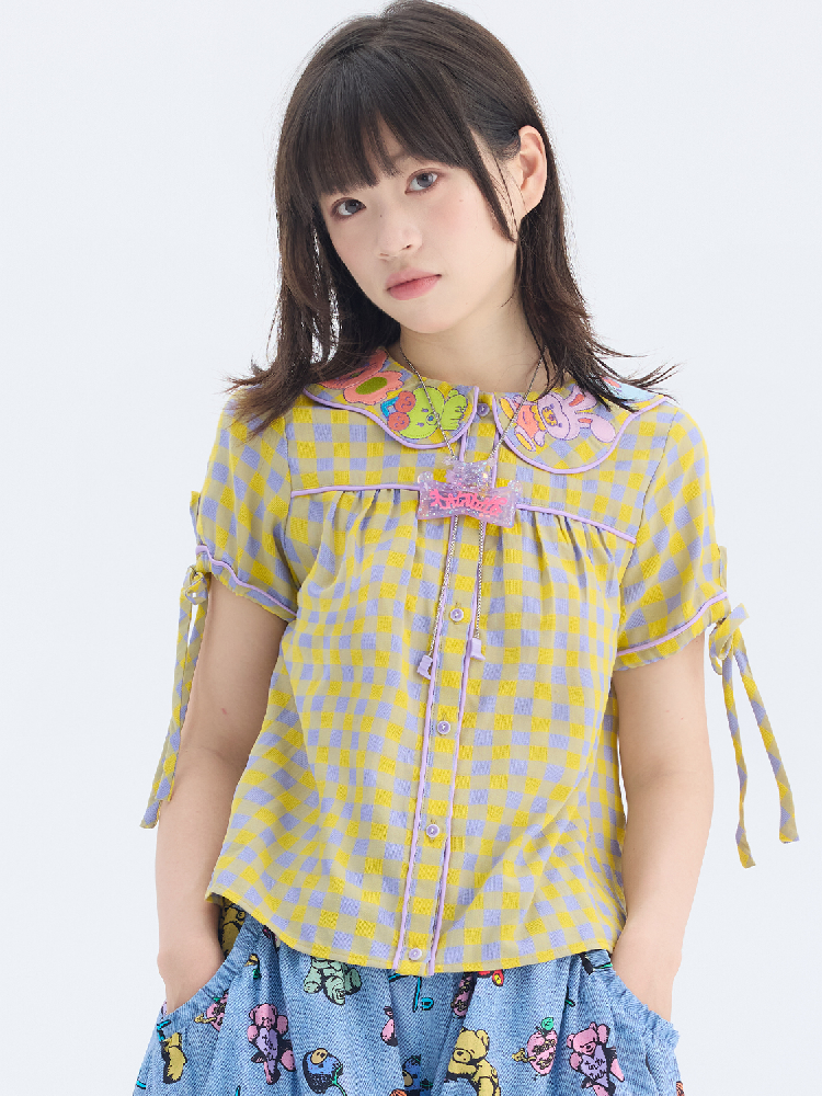 Animal Embroidered Doll Collar Shirt【s0000017695】