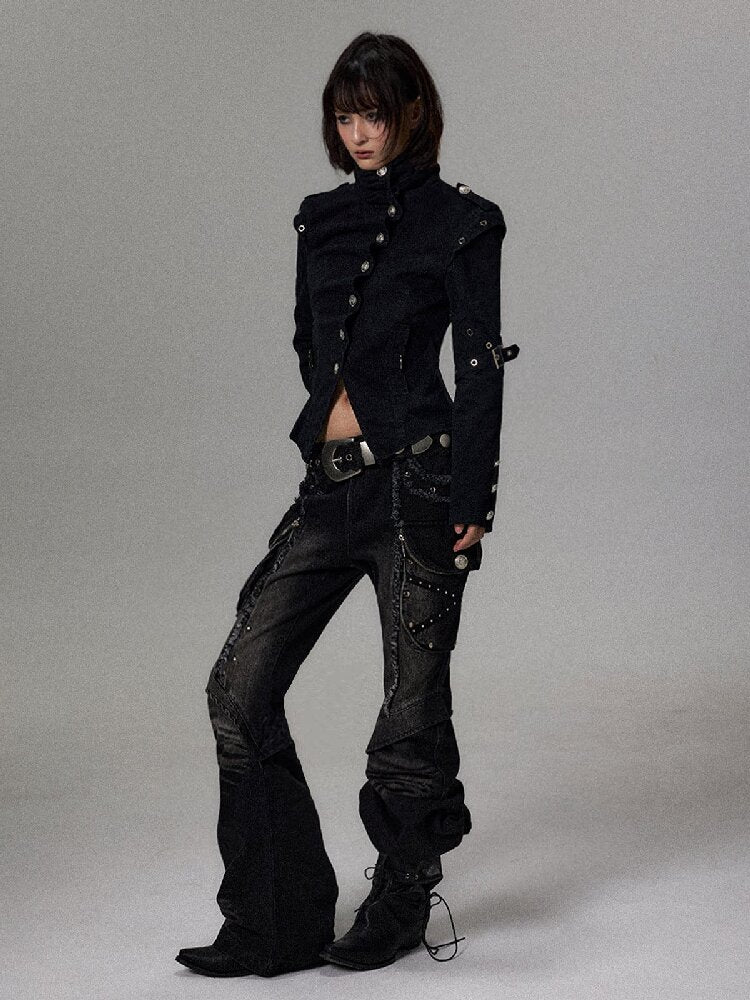 Punk Court Knight Pleated Jacket【s0000018498】